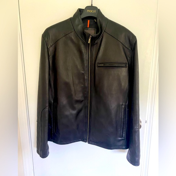 COLE HAAN Mens leather jacket
